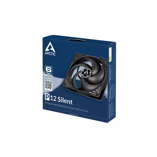 ARCTIC P12 Silent 120mm Low Noise Cooling Case Fan (Black) - 0