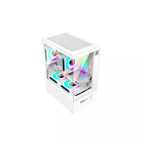 MONARCH ICE COOLER X5 ARGB Desktop Gaming Case (White) - 1