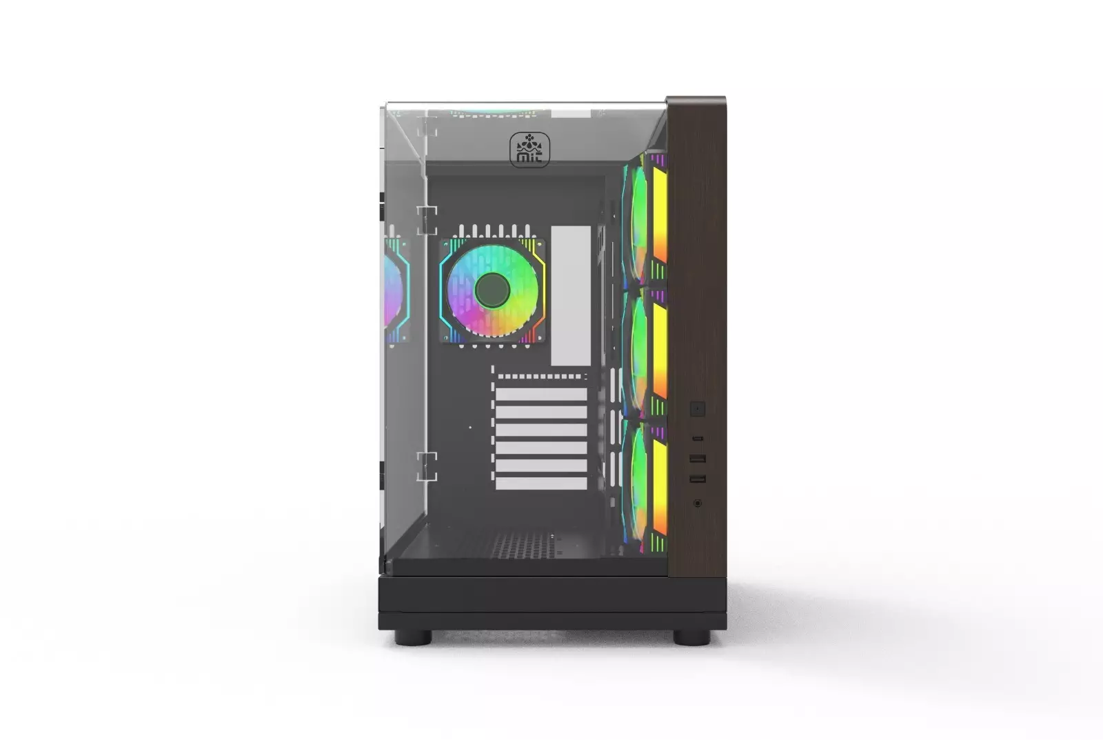 MONARCH AQUA X7 ARGB ATX Desktop Gaming Case (Black) - 1