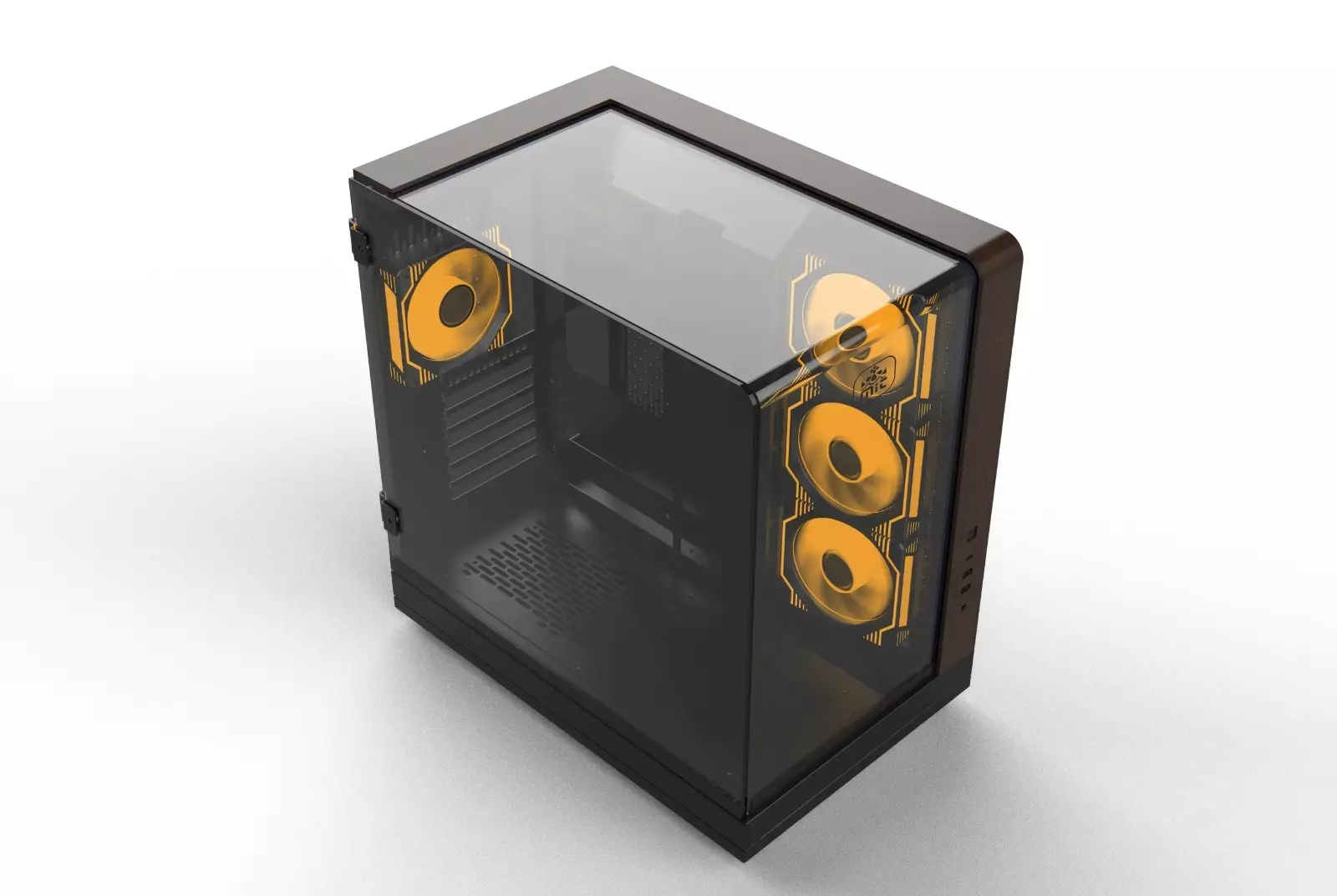 MONARCH AQUA X7 ARGB ATX Desktop Gaming Case (Black) - 2
