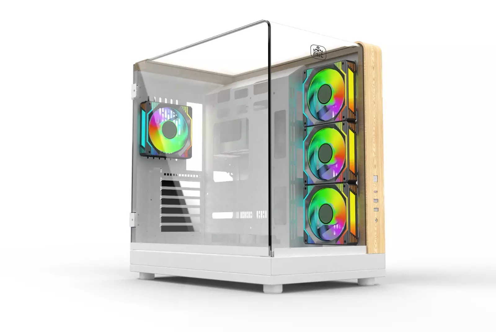 MONARCH AQUA X7 ARGB ATX Desktop Gaming Case (White) - 1