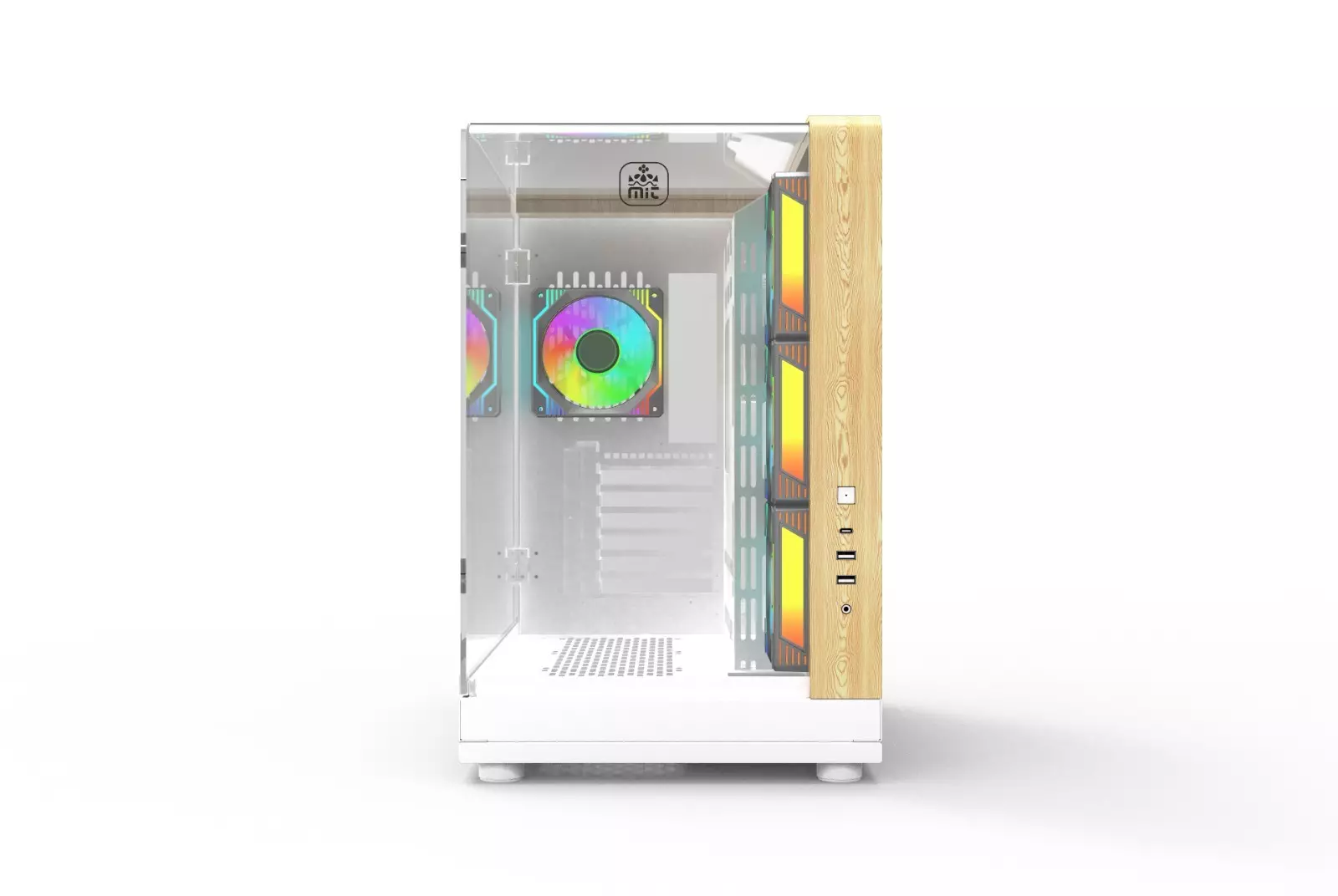 MONARCH AQUA X7 ARGB ATX Desktop Gaming Case (White) - 3