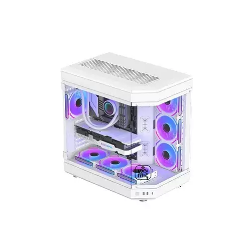 MONARCH INFINITY X10 ARGB ATX Desktop Gaming Case (White) - 1