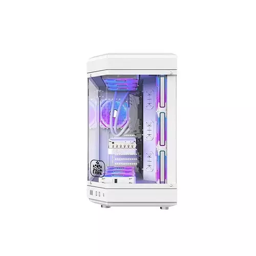 MONARCH INFINITY X10 ARGB ATX Desktop Gaming Case (White) - 2
