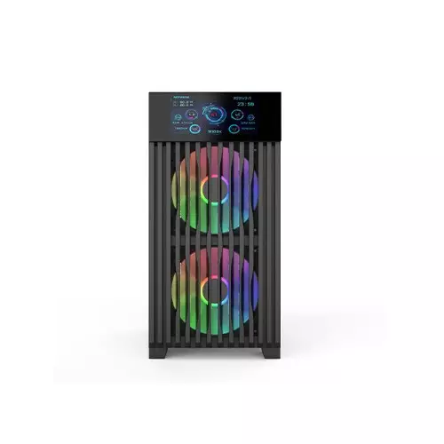 MONARCH M9 PRO MAX X3 ARGB ATX Mid-Tower Gaming Case with LCD Display - 1