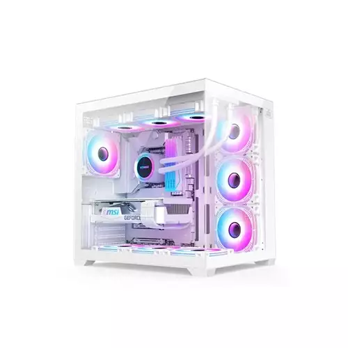 Monarch City Ranger X7 ARGB Mid-Tower ATX Desktop Case (white) - 1