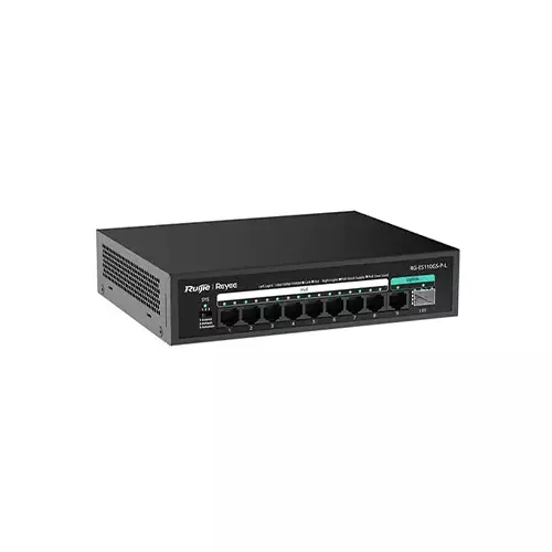 Ruijie RG-ES110GS-P-L 10-Port 10/100/1000 Mbps Unmanaged PoE Switch - 1