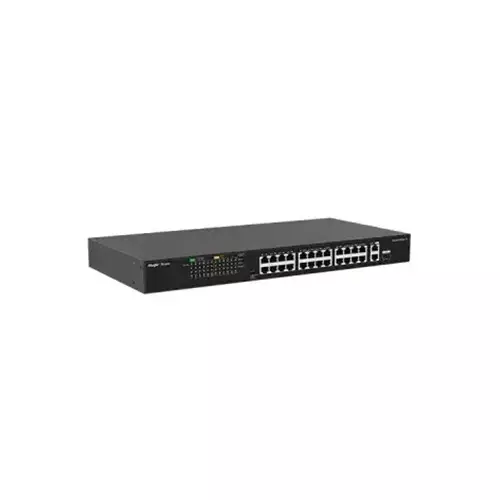 Ruijie RG-ES126FGS-LP 24-Port 10/100 Mbps and 2-Port Gigabit PoE Switch - 1