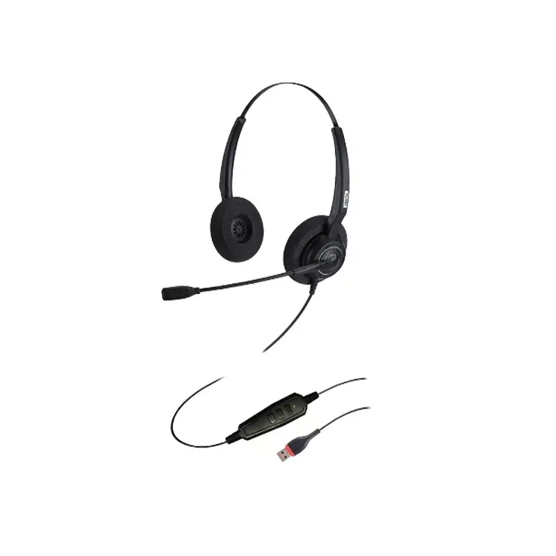 Inbertec UB200DU Duo Wired USB Noise Cancelling Headphone - 1
