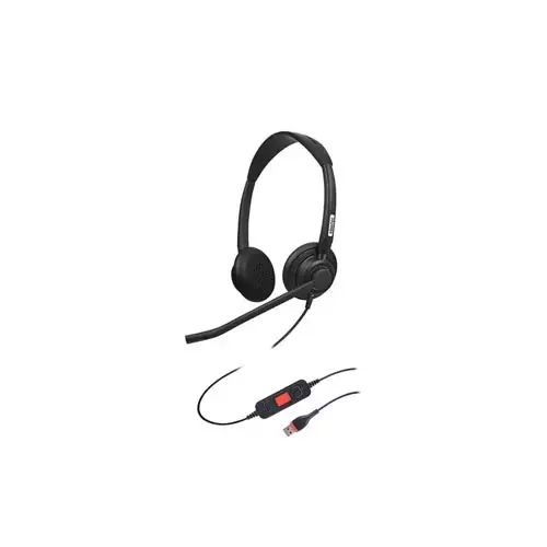 Inbertec UB815DM AI Noise Cancelling USB Wired Headphone - 2