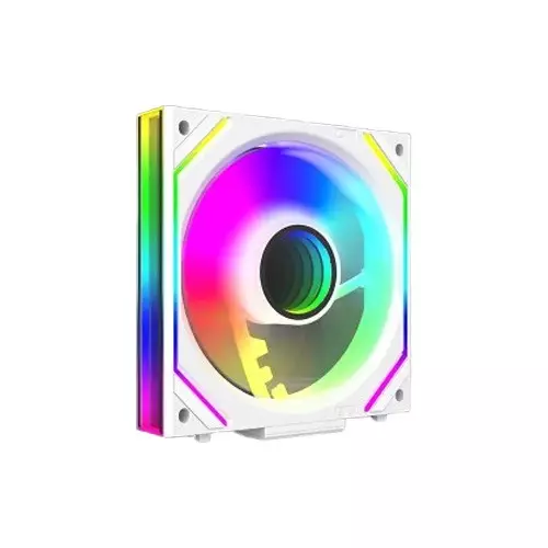 Jungle Leopard JM-V2 120mm Infinite Mirror Building block ARGB Casing Fan (White) - 1