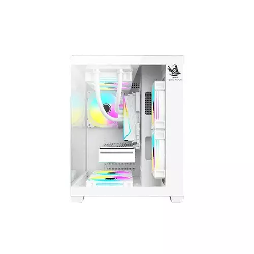 ARS LEGEND 171 V2 ARGB M-ATX Desktop Gaming Case (White) - 1