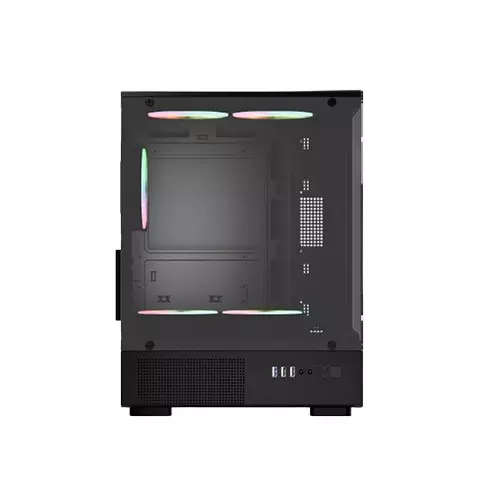 ARS Snow J-330-1 ARGB M-ATX Mid Tower Desktop Gaming Case (Black) - 4
