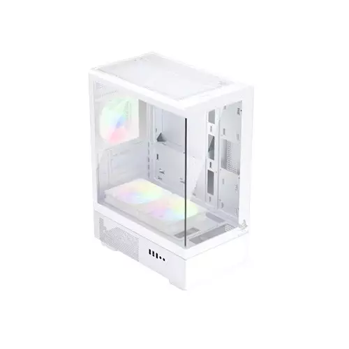 ARS Snow J-330-1 ARGB M-ATX Mid Tower Desktop Gaming Case (White) - 1