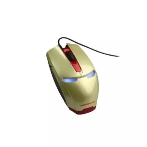 Newmen IronMan G306 Wired Optical LED Gaming Mouse (Gold & Black) - 1