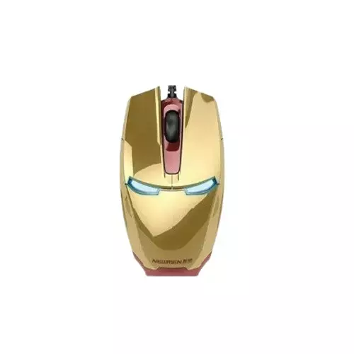 Newmen IronMan G306 Wired Optical LED Gaming Mouse (Gold & Black) - 2