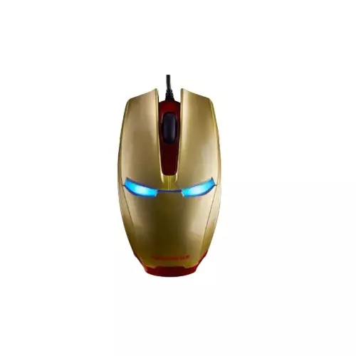 Newmen IronMan G306 Wired Optical LED Gaming Mouse (Gold & Black) - 3