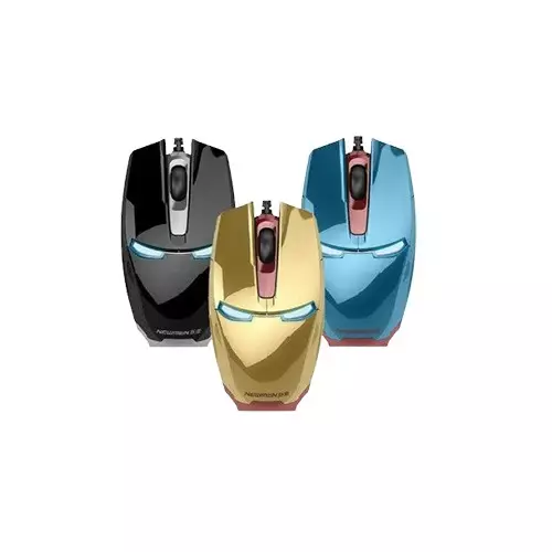 Newmen IronMan G306 Wired Optical LED Gaming Mouse (Gold & Black) - 4