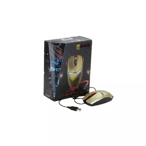 Newmen IronMan G306 Wired Optical LED Gaming Mouse (Gold & Black) - 5