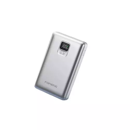 Foneng PX125 10000mAh 22.5W Fast Charging LCD Display Power Bank (Silver) - 1