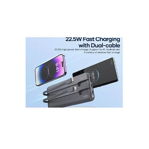 FONENG PX135 10000mAh Power Bank with 2 Built-in Cables - 3