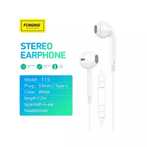 FONENG T15 Half-In-Ear 3.5mm Heavy Bass Earphone - 2