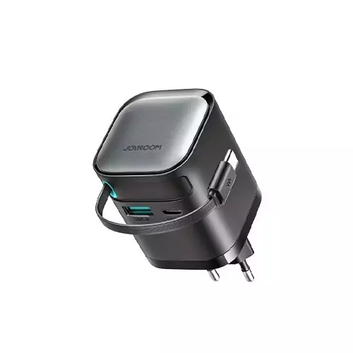 JOYROOM JR-TCL02EU GaN 65W Charger with Retractable Cable