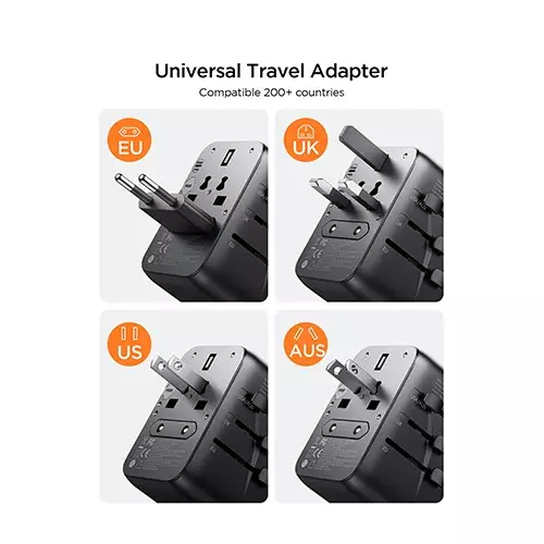 JOYROOM JR-TCW01 17W Universal Travel Adapter (Black) - 1