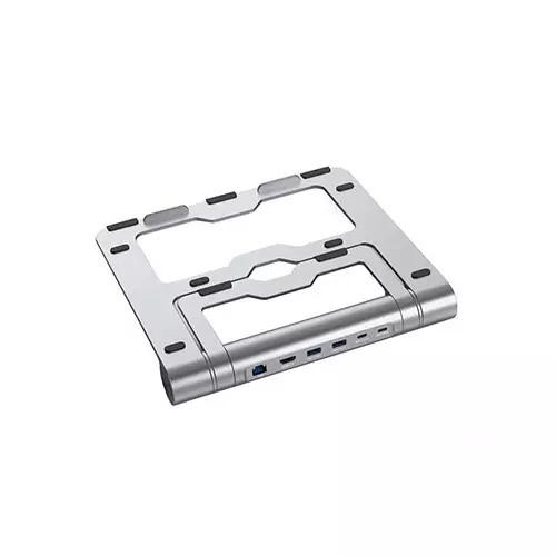 Vyvylabs Wisdom Series VHW06-GY Laptop Stand 6-in-1 Multifunctional HUB Docking Station - 1