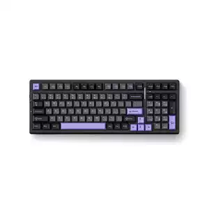 MCHOSE G98 Pro Tri Mode Custom Mechanical Gaming Keyboard - Flame Orange Switch (Black Purple)