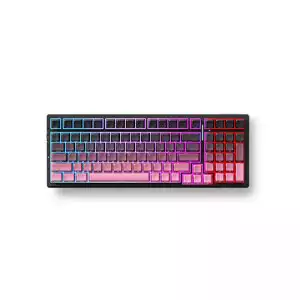 MCHOSE G98 Pro Tri Mode Custom Mechanical Gaming Keyboard - Flame Orange Switch (Black Pink)