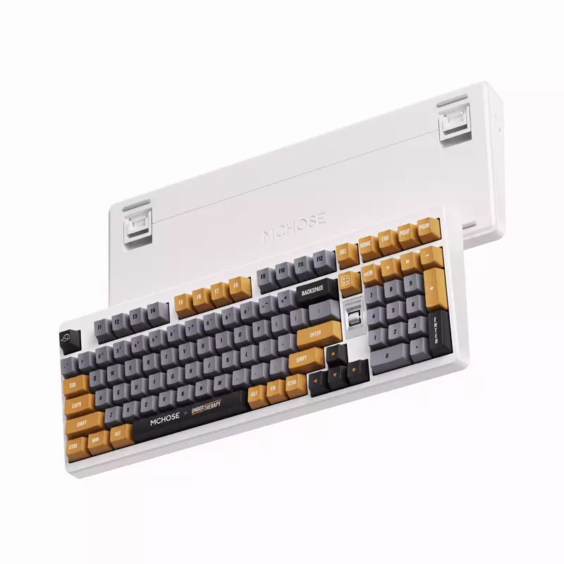 MCHOSE UT98 Retro Therapy Tri-Mode Icy Creamsicle Switch Gaming Keyboard - 1