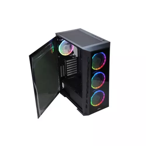 Virtu MI2W Glass ATX Tower Gaming Case (Black) - 1