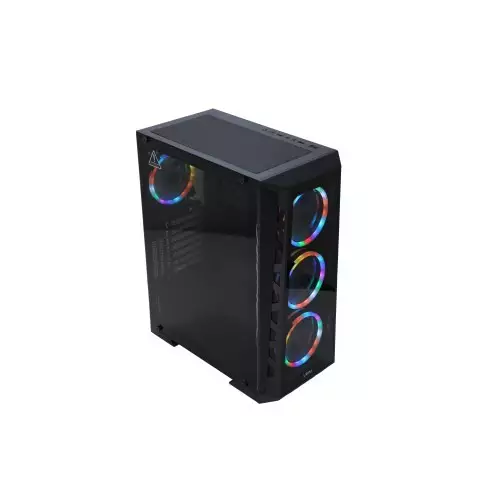 Virtu MI2W Glass ATX Tower Gaming Case (Black) - 2