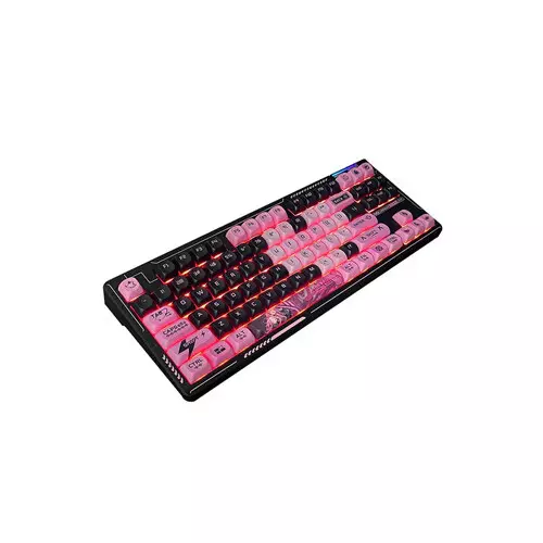 LINGBAO K87 Pro Tri-mode Gasket Structrue Hot Swap RGB Mechanical Keyboard Pink - 1