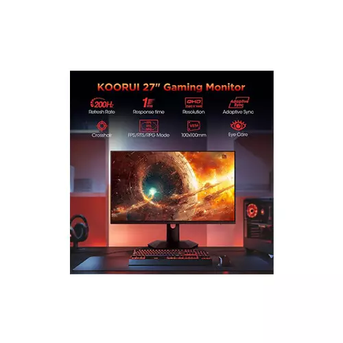 Koorui S2721PM 27 Inch QHD 200Hz Mini LED Gaming Monitor - 1