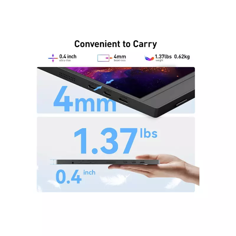 KOORUI E1512A 15.6 inch FHD 1080P IPS Portable Gaming Monitor - 3