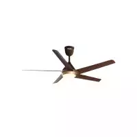 Qulik Alpha Edge 5B UL 53 inch Decorative Ceiling Fan With Light & Remote (Dark Wood)