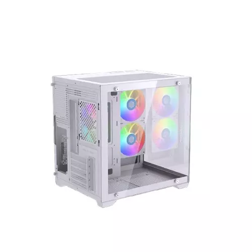 Maxcool Inferno MC5 Micro ATX Gaming Computer Case (White) - 1