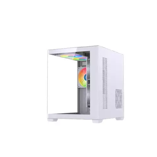 Maxcool Inferno MC5 Micro ATX Gaming Computer Case (White) - 2