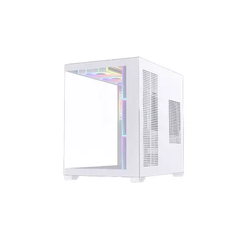 Maxcool PANDA MC7 Mid-Tower ATX Gaming White Computer Case With 7 Infinity ARGB Fans - 4