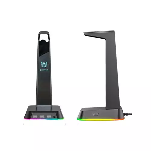ONIKUMA ST-2 RGB Gaming Black Headphone Stand - 1