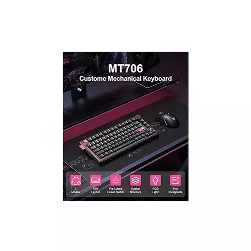 Onikuma MT706 Tri Mode RGB Hot Swap Mechanical Gaming Keyboard - 1