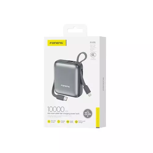 Foneng PX115 10000mAh Mini 22.5W LCD Display Power Bank - 1