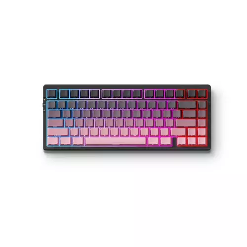 MCHOSE G75 Pro Tri Mode RGB Gasket Mount Mechanical Keyboard - Matcha Latte Switch V2  (Black Pink)