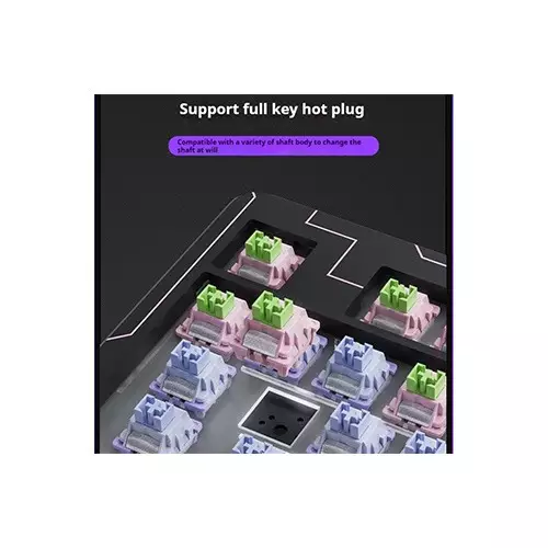 LINGBAO K87 Tri-Mode HI-FI Wireless RGB Mechanical Keyboard - 4