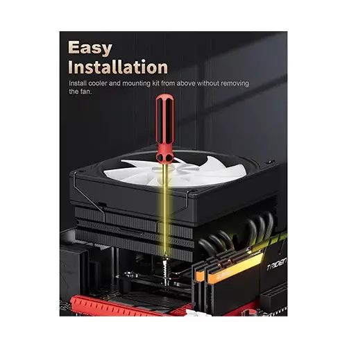 upHere H85KC6 ARGB CPU Air Cooler (Black) - 4
