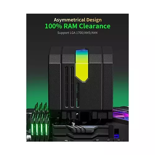 upHere UP2KC8C ARGB CPU Air Cooler (Black) - 3