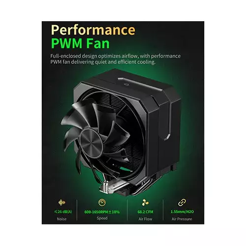 upHere UP1K4 CPU Air Cooler (Black) - 1