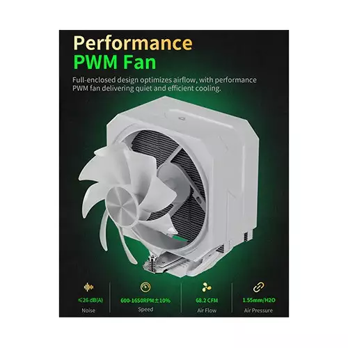 upHere UP1T4 CPU Air Cooler (White) - 1